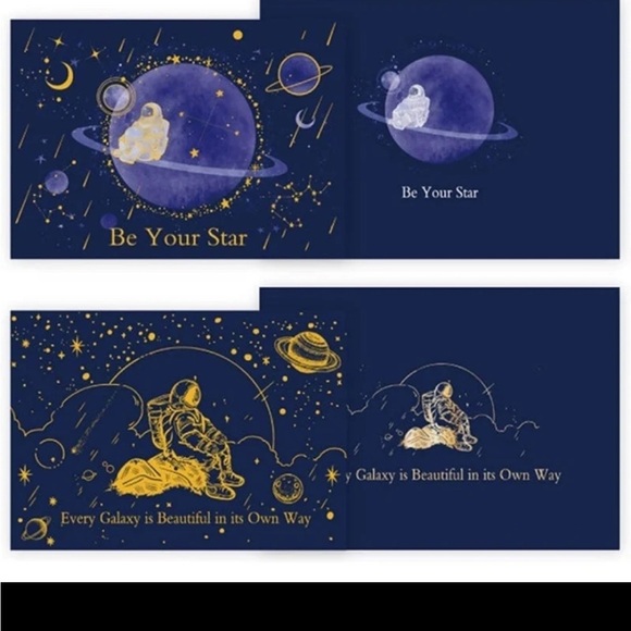 NEW Space Astronaut Themed Card Set - 6 Cards, Envelopes, & Sticker Seals - Picture 2 of 5